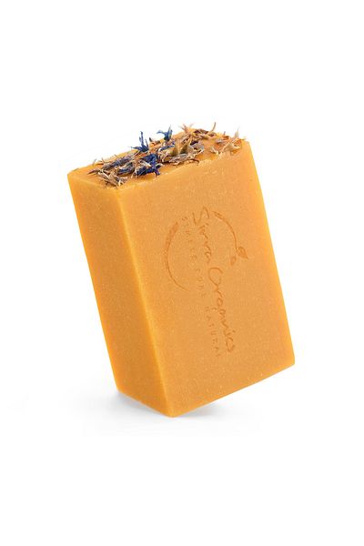Sirra Organics Sirra Organics facial soap with carrot juice and puree, handmade, 80g