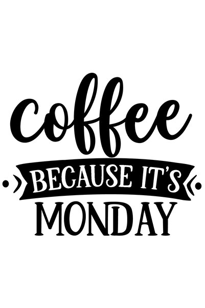 StoryGift Romania Sticker Autocolant 70CM Exterior cu textul "Cafea, pentru c...