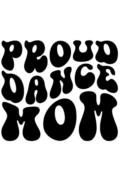 StoryGift Romania Sticker Exterior cu textul in engleza "Proud dance mom" - mama dansatoare mandra , Vinyl N