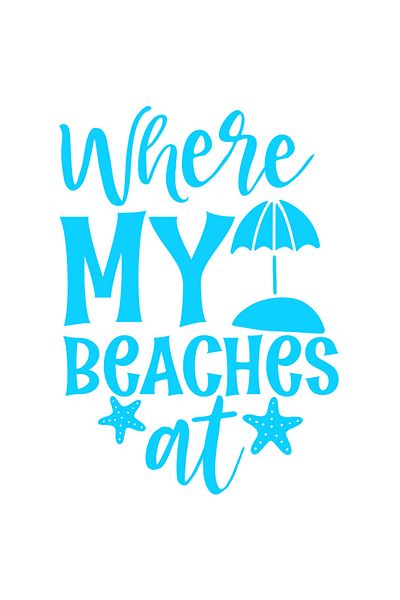 StoryGift Romania Sticker Eticheta 50CM Exterior cu mesajul in engleza "Where my beaches at" - unde sunt plajele