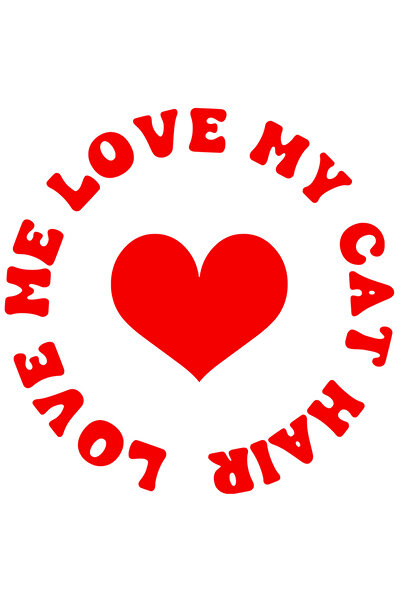 StoryGift Romania Sticker Adeziv 90CM Exterior cu inimioara si mesajul "Iubeste-i parul pisicii mele" , Vinyl Ro