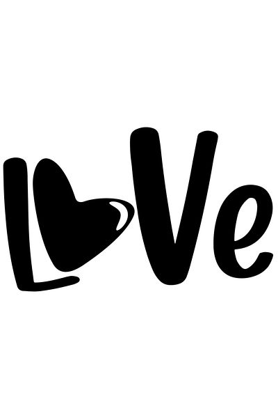 StoryGift Romania Sticker Eticheta 40CM Exterior pentru persoanele indragostite cu textul "Love" - Valentine's D