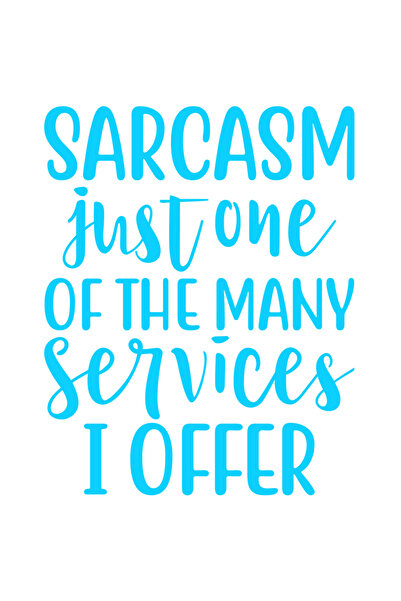 StoryGift Romania Sticker Autocolant 70CM Exterior cu mesajul "Sarcasmul, doa...