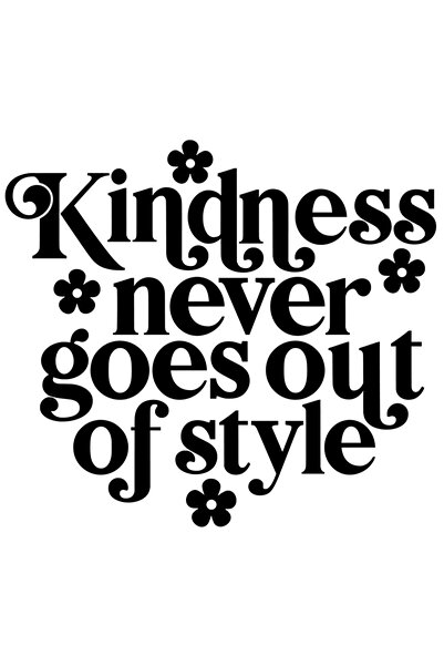 StoryGift Romania Sticker Exterior cu floricele si textul "Bunatatea nu se de...