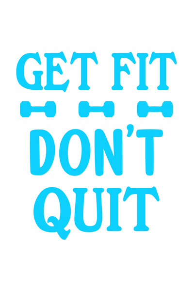 StoryGift Romania Sticker Autocolant 70CM Exterior cu textul "Get fit, don't ...