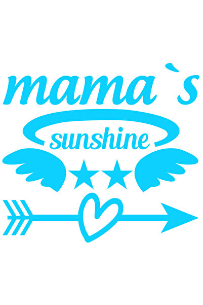 StoryGift Romania Sticker Exterior cu stelute, inimioara si textul "Mama's su...