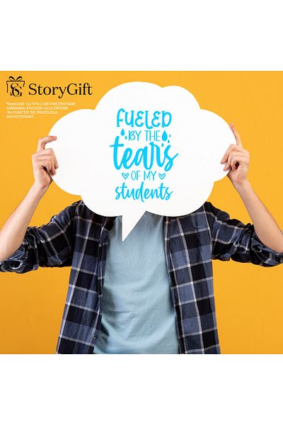 StoryGift Romania Sticker Eticheta 40CM Exterior pentru profesorii care sunt alimentati de lacrimile elevilor lo
