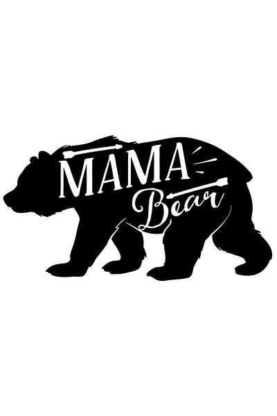 StoryGift Romania Sticker Eticheta 40CM Exterior cu o figura de ursoaica si sageti cu mesajul "Mama bear" - mama