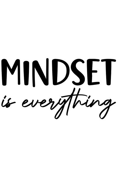 StoryGift Romania Sticker Autocolant 30CM Exterior cu mesaj motivational "Mindset is everything" - modul de gand