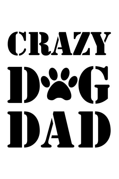 StoryGift Romania Sticker Exterior pentru un tata iubitor de caini cu mesajul in engleza "Crazy dog dad" - n