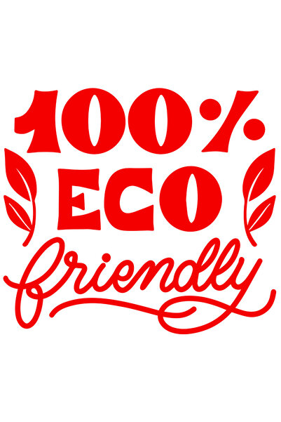 StoryGift Romania Sticker Adeziv 90CM Exterior cu mesajul "100% eco friendly"...
