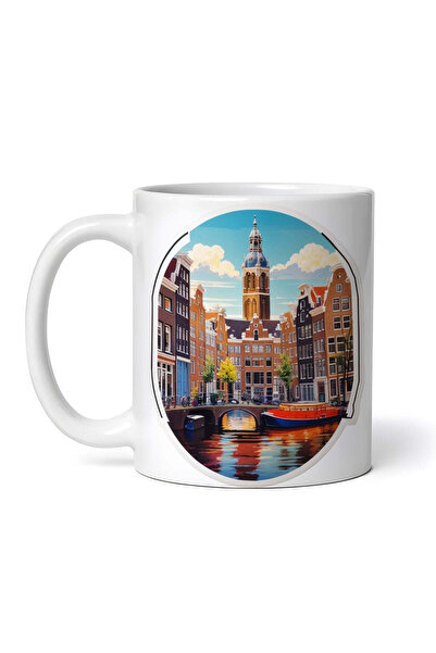 OEM Εξατομικευμένη λευκή κούπα, Amsterdam Bridges, INOVATIX®. 330ml