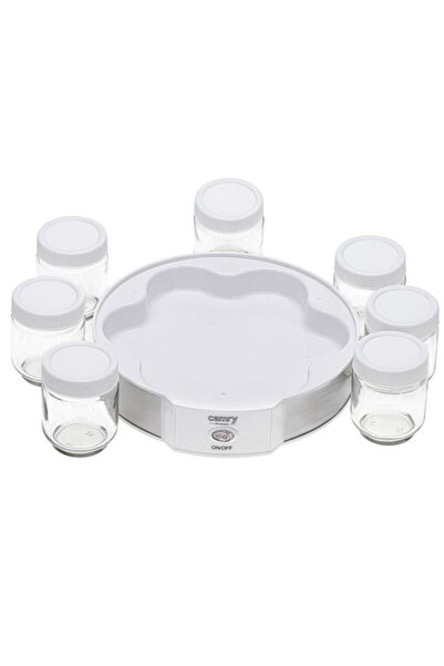 CAMRY Μηχανή γιαουρτιού CR 4519, 7 διαμερίσματα, 7 γυάλινα βάζα με βιδωτά καπάκια, καλώδιο τροφοδοσίας 1,25 m