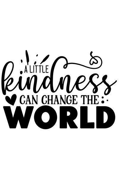 StoryGift Romania Sticker Autocolant 30CM Exterior cu mesajul "A little kindness can change the world" - putina