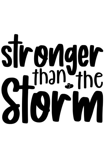 StoryGift Romania Sticker Eticheta 40CM Exterior cu mesajul "Stronger than the storm" - mai puternic decat furtu