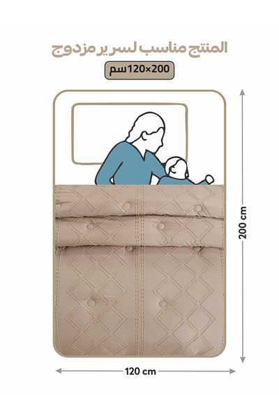 Donetella Comforter Set Single Size, 4-Pcs, 170x230 cm, Tufted Embroidery, 350 GSM