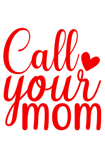 StoryGift Romania Sticker Autocolant 30CM Exterior cu inimioara si textul "Call your mom" - suna-ti mama , Vinyl