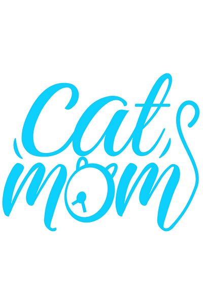 StoryGift Romania Sticker Autocolant 70CM Exterior cu ilustratie afisand un cap de pisica si mesajul "Cat mom" -