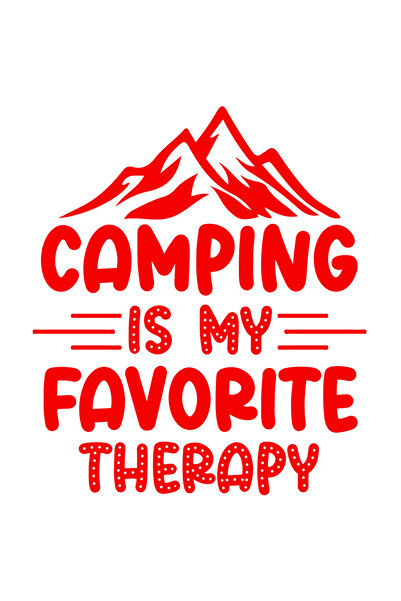 StoryGift Romania Sticker Autocolant 30CM Exterior cu munti si mesajul in engleza "Camping is my favorite therap