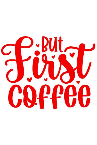 StoryGift Romania Sticker Eticheta 40CM Exterior cu inimioare si textul in limba engleza "But first coffee" - da
