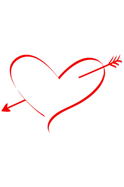 StoryGift Romania Sticker Exterior cu o inimioara care are o sageata infipta ...