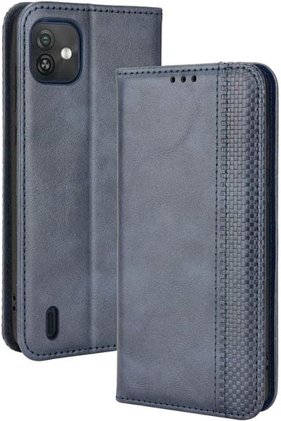 TingYR Husă de protecție pentru Wiko Y82 TingYR, piele PU, albastră