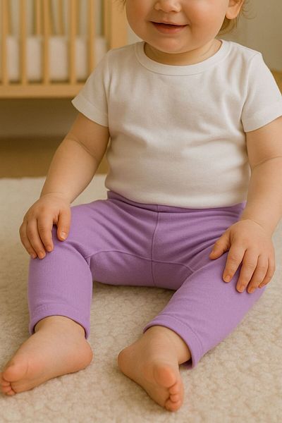 Chicsy Baby Unisex Baby Solid Color Organic Fabric Leggings Spring Summer 3-12 Months