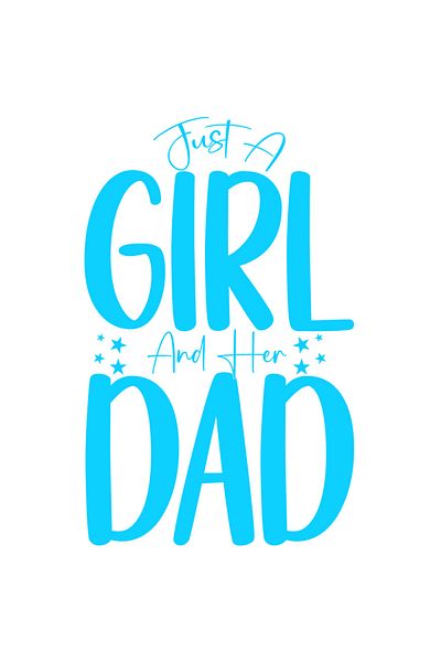 StoryGift Romania Sticker Eticheta 40CM Exterior cu stelute si textul "Just a girl and her dad" - doar o fetita
