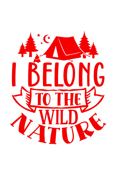 StoryGift Romania Sticker Exterior cu brazi si un cort pentru cei care ii apartin naturii salbatice , Vinyl