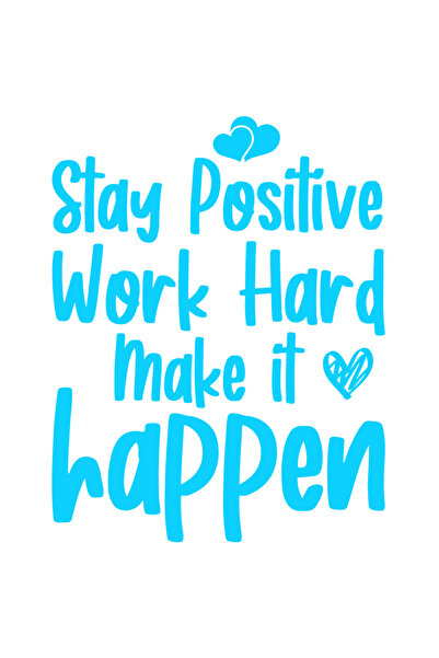 StoryGift Romania Sticker Adeziv 90CM Exterior cu textul "Stay positive, work...