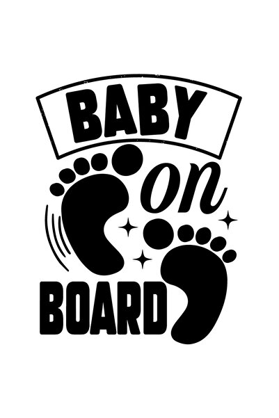 StoryGift Romania Sticker Autocolant 30CM Exterior cu urme de pasi de bebelus...