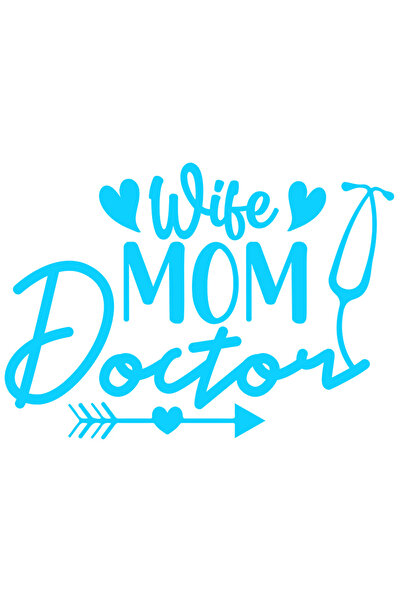 StoryGift Romania Sticker Eticheta 50CM Exterior cu textul in engleza "Wife, ...