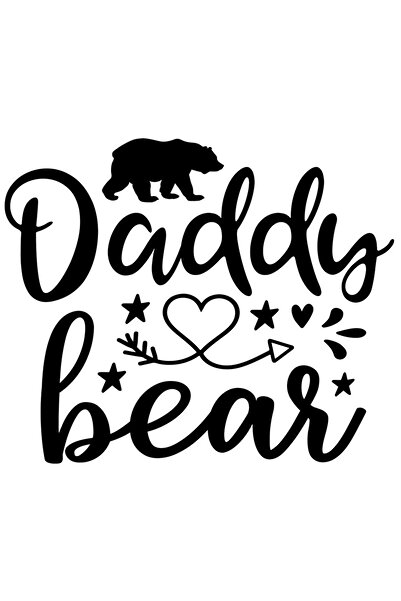 StoryGift Romania Sticker Exterior cu un urs si textul in engleza "Daddy bear...