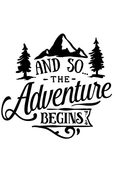 StoryGift Romania Sticker Eticheta 50CM Exterior cu munti si brazi pentru iubitorii de aventura cu mesajul "And
