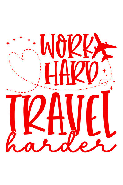 StoryGift Romania Sticker Eticheta 50CM Exterior cu un avion si mesajul "Work...