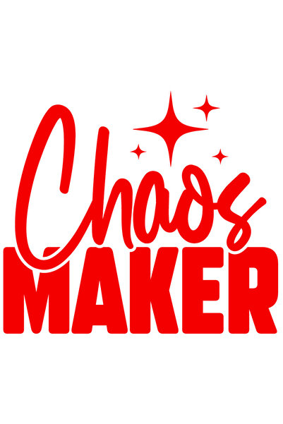 StoryGift Romania Sticker Adeziv 90CM Exterior cu textul in engleza "Chaos ma...