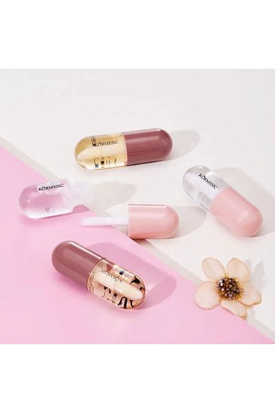 Kormesic Lip Care Set, Deeply Moisturizing And Polishing With Day And Night Oil