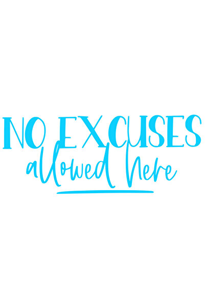StoryGift Romania Sticker Autocolant 30CM Exterior cu textul "No excuses allo...