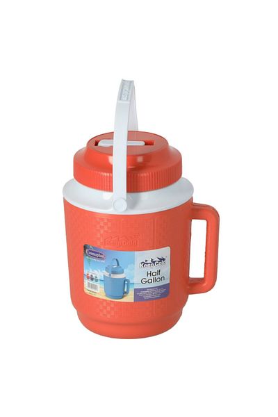 Cosmoplast Top and Side Handle Keep Cold Plastic Water Cooler 1/2 Gal