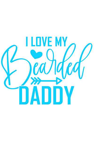 StoryGift Romania Sticker Autocolant 70CM Exterior cu inimioara pentru tatii cu barba apreciati si respectati ,