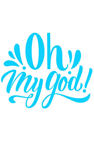StoryGift Romania Sticker Autocolant 70CM Exterior cu textul "Oh, my God!" - ...