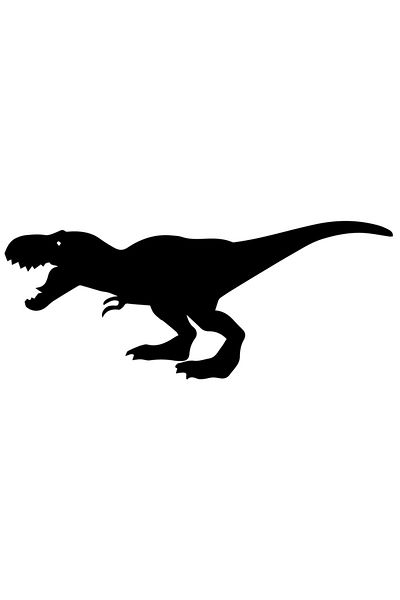 StoryGift Romania Sticker Autocolant 70CM Exterior cu un dinozaur T-Rex fioros , Vinyl Negru, 70 cm
