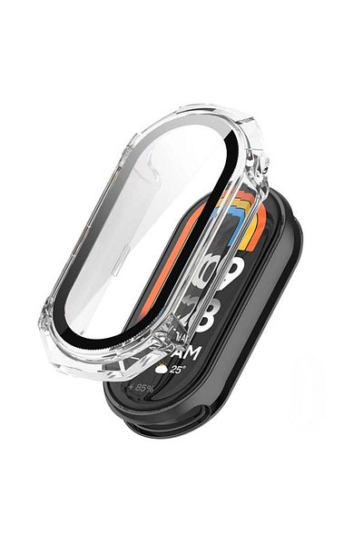 SKYDDAR INNOVATION 360° Ultra-Thin Anti-Shock Protective Case for Xiaomi Mi Band 8 / 8 NFC, Full Screen - Transparent