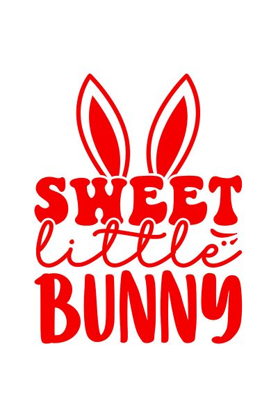 StoryGift Romania Sticker Eticheta 40CM Exterior cu mesajul in engleza "Sweet little bunny" - iepure mic si drag