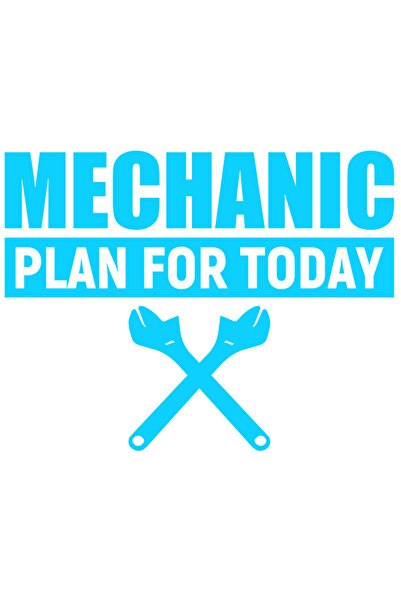 StoryGift Romania Sticker Adeziv 90CM Exterior cu textul in engleza "Mechanic plan for today" - plan de mecanic