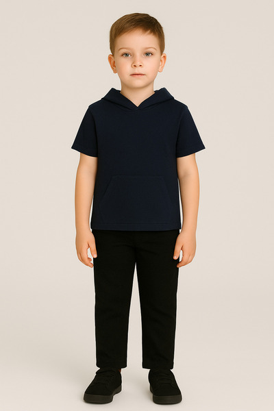 Dİ GİYİM ERKEK ÇOCUK PAMUKLU UNISEX KAPŞONLU TSHIRT