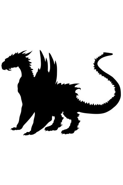 StoryGift Romania Sticker Adeziv 90CM Exterior cu un dragon - basme creatura fantastica solzi , Vinyl Negru, 90 cm
