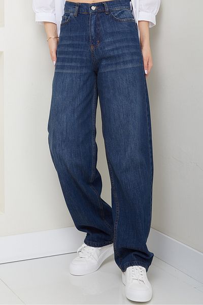 Bestenur Wide Leg Jeans 1515 - Dark Blue