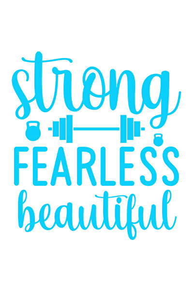 StoryGift Romania Sticker Adeziv 90CM Exterior cu haltera si trasaturi scrise in limba engleza "Strong, fearless