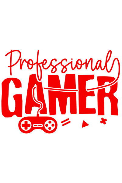 StoryGift Romania Sticker Autocolant 30CM Exterior cu textul "Professional gamer" - jucator profesionist sport e